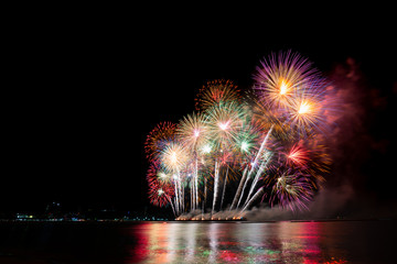 Fireworks light up the sky