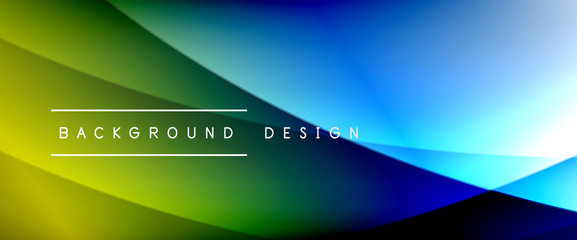 Wave liquid style lines with shadows and light on gradient background. Trendy simple fluid color gradient abstract background with dynamic straight shadow line effect