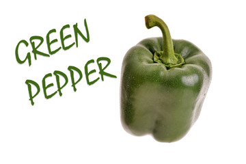 Green pepper. - obrazy, fototapety, plakaty