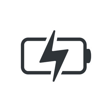 Battery charging UI icon vector