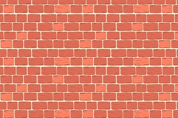Red brick wall seamless background. Textured brown brick wall pattern for printing, mock-up, poster, banner, promo, sales. Grunge texture. Blocks for architecture project, Masonry effect, building