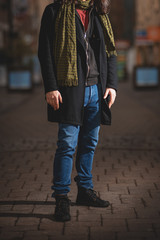 Urban Hipster Fashion clothes, stylish girl in the City