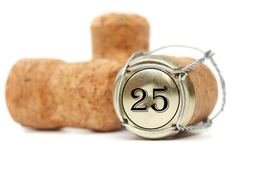 Cork on white background. 25