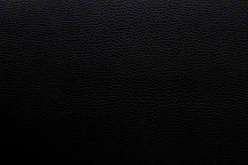 Black leather texture can be used as background. Artificial leather close-up