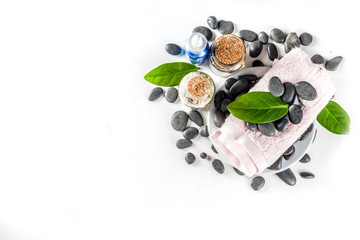 Flat lay spa composition