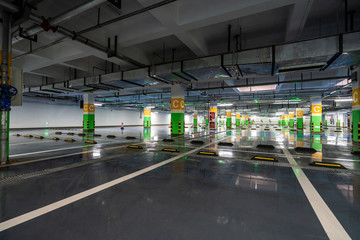 underground parking lot ,without people