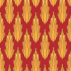 Stylised fire lights pattern in red and yellow colors.