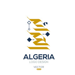 Creative Arabic typography Mean in English ( Algeria ) , Arabic Calligraphy  