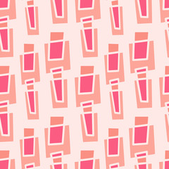 Geometric seamless pattern. Trendy minimalist background in pink colors