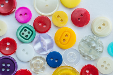 bright color buttons ob white background