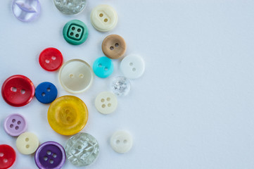 bright color buttons ob white background