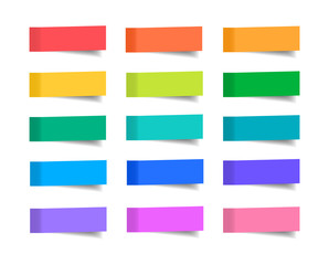 Set of note stickers. Vector illustration