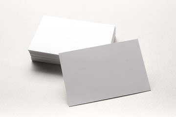 Business cards blank. Mockup on color background. Flat Lay. copy space for text.