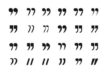 Set of quotation marks. Collection vector marks for quotes.