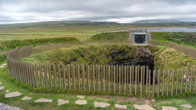Fence made of pipes, Downpatrick Head, Killala, County Mayo, Ireland
