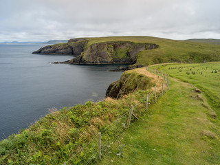 Scenic view of Erris Peninsula, Erris Head Loop Walk, Glenamoy, Belmullet, County Mayo, Ireland