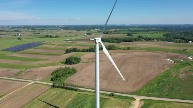 Wind Turbine in Country Side (drone)