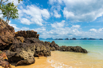 Strand auf Koh Yao Noi in der Phang Nga bay, Thailand