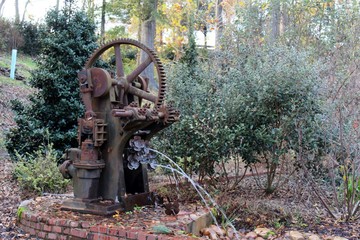 old water wheel in the park