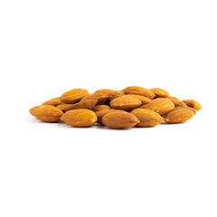 Roasted Almond nuts isolated on white background