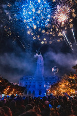 New Year's Eve Fireworks in Porto, Portugal