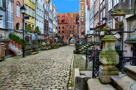 Architecture of Mariacka street in Gdansk is one of the most notable tourist attractions in Gdansk. Poland