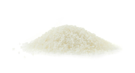 rice grains isolated on white background