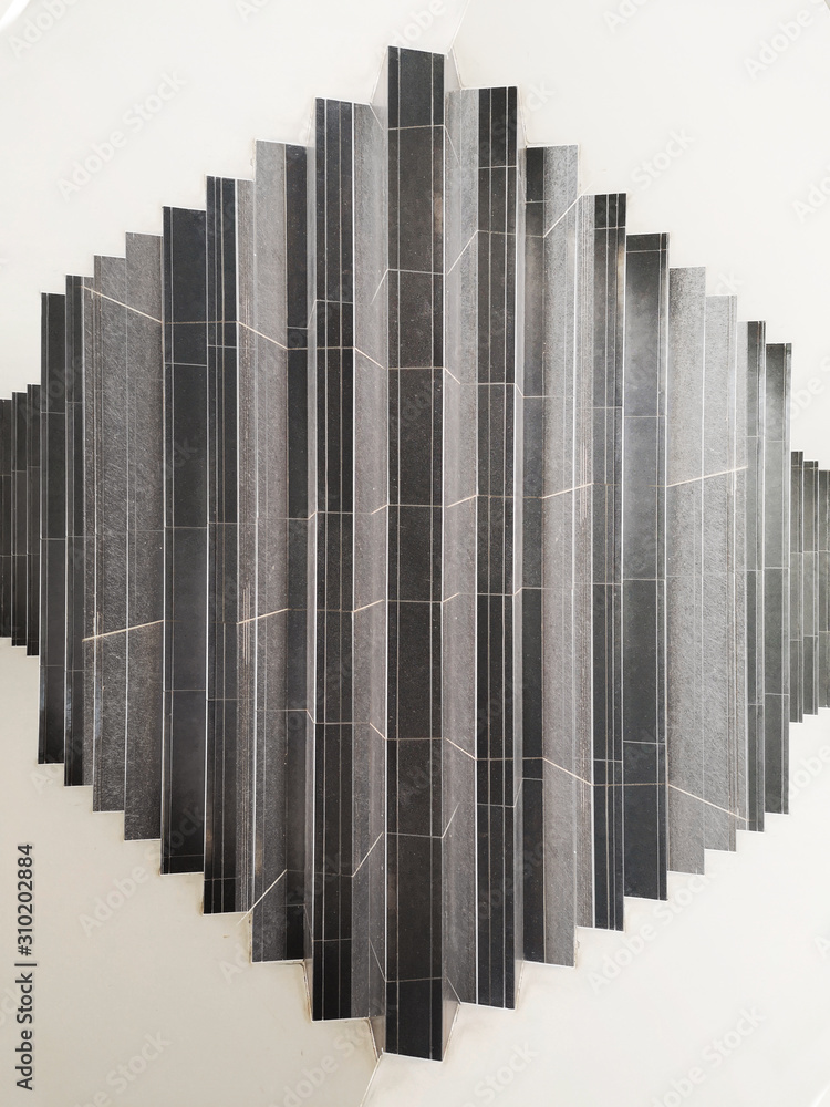 Poster illustration of stone structure. isolated stepwise. black and white modern architecture with stair-s
