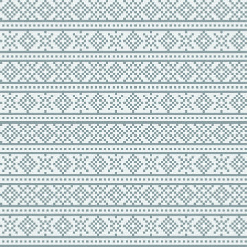 Modern Ethnic Fair Isle Seamless Pattern  - This Is A Fair Isle Pattern Suitable For Website Resources, Graphics, Print Designs, Fashion Textiles,knitwear, Etc.