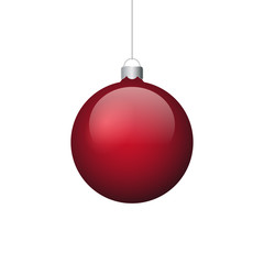 Dark red Christmas ball illustration