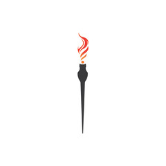 Torch vector icon illustration design template