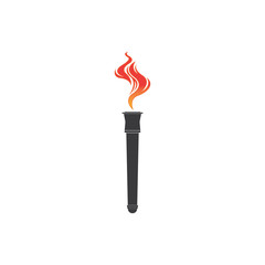 Torch vector icon illustration design template