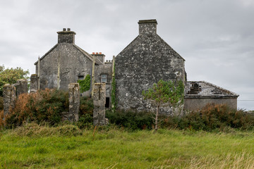 View of old castle, Kilronan, Inishmore, Aran Islands, County Galway, Ireland - 310205234