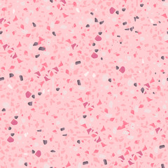 Terrazzo pink seamless pattern