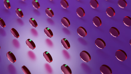 glass lenses on the production line