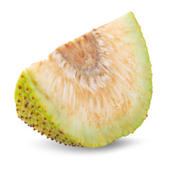 Fresh breadfruit isolated on a white background