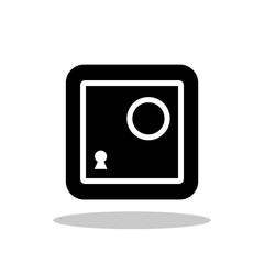 Money Safe lock icon in flat style. Small safe symbol for your web site design, logo, app, UI Vector EPS 10.