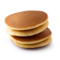 Dorayaki is japanese pancakes isolated on white background.