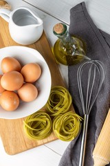 Vegetable pasta, vegetarian and healthy Italian food. Pasta recipe.