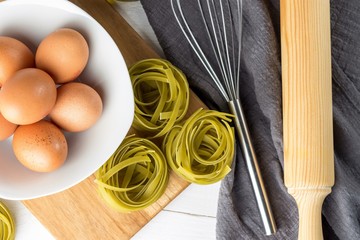 Vegetable pasta, vegetarian and healthy Italian food. Pasta recipe.