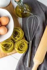 Vegetable pasta, vegetarian and healthy Italian food. Pasta recipe.