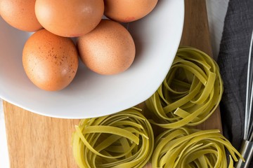 Vegetable pasta, vegetarian and healthy Italian food. Pasta recipe.