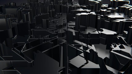 Fly sky perspective abstract building architecture geometric background or the wall frame.