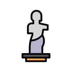 art and craft related sculpture vector with filled style