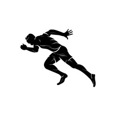 Vector illustration of man doing jogging