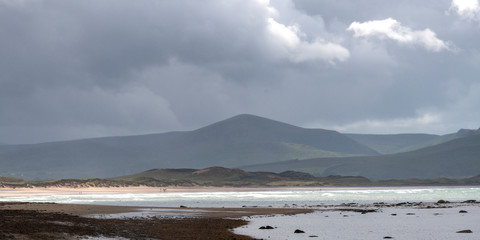 Scenic view of beach, Castlegregory, County Kerry, Ireland
