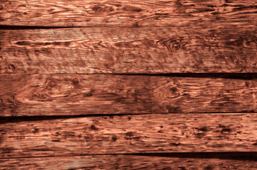 Wall made of horizontal dark brown boards