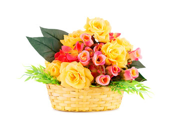 Roses in basket