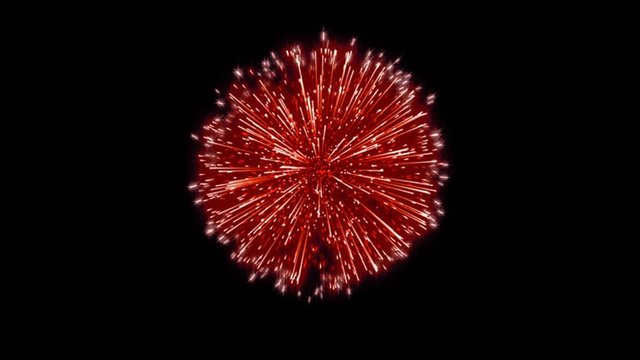 3D effect video. Realistic animation Firework Colorful.