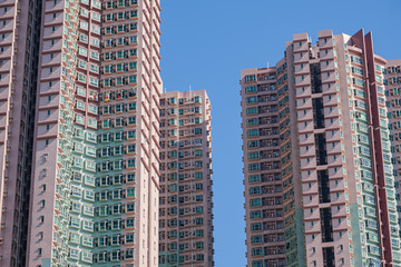 Fototapeta premium Residential buildings in Hong Kong